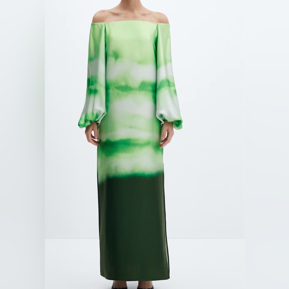 Mango Degraded off the shoulder dress